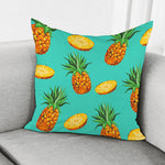 Pastel Turquoise Pineapple Pattern Print Pillow Cover