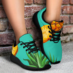 Pastel Turquoise Pineapple Pattern Print Sport Shoes GearFrost