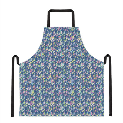 Pastel Volleyball Pattern Print Apron