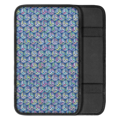 Pastel Volleyball Pattern Print Car Center Console Cover