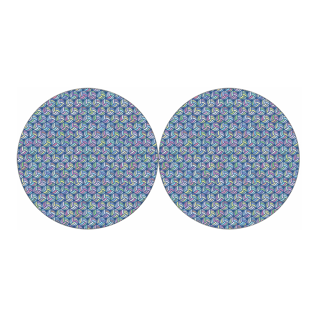 Pastel Volleyball Pattern Print Car Coasters