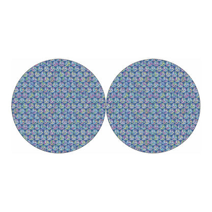Pastel Volleyball Pattern Print Car Coasters