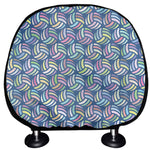 Pastel Volleyball Pattern Print Car Headrest Covers
