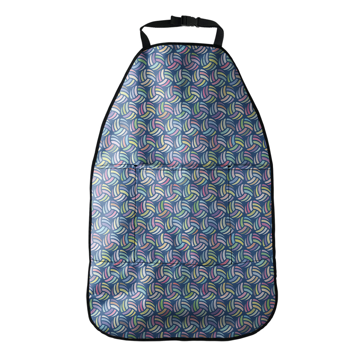 Pastel Volleyball Pattern Print Car Seat Organizers