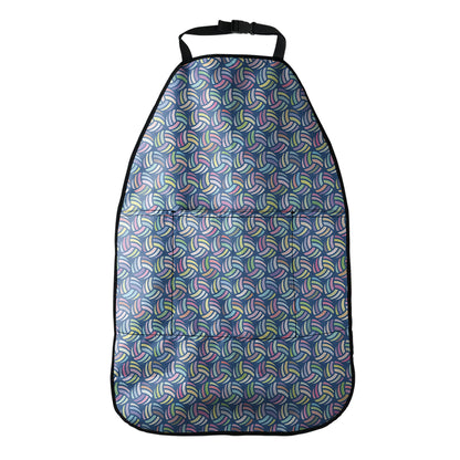 Pastel Volleyball Pattern Print Car Seat Organizers
