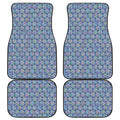 Pastel Volleyball Pattern Print Front and Back Car Floor Mats
