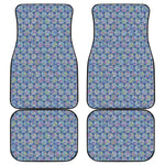 Pastel Volleyball Pattern Print Front and Back Car Floor Mats