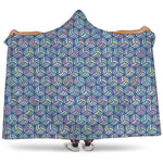Pastel Volleyball Pattern Print Hooded Blanket