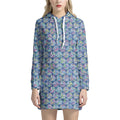 Pastel Volleyball Pattern Print Pullover Hoodie Dress