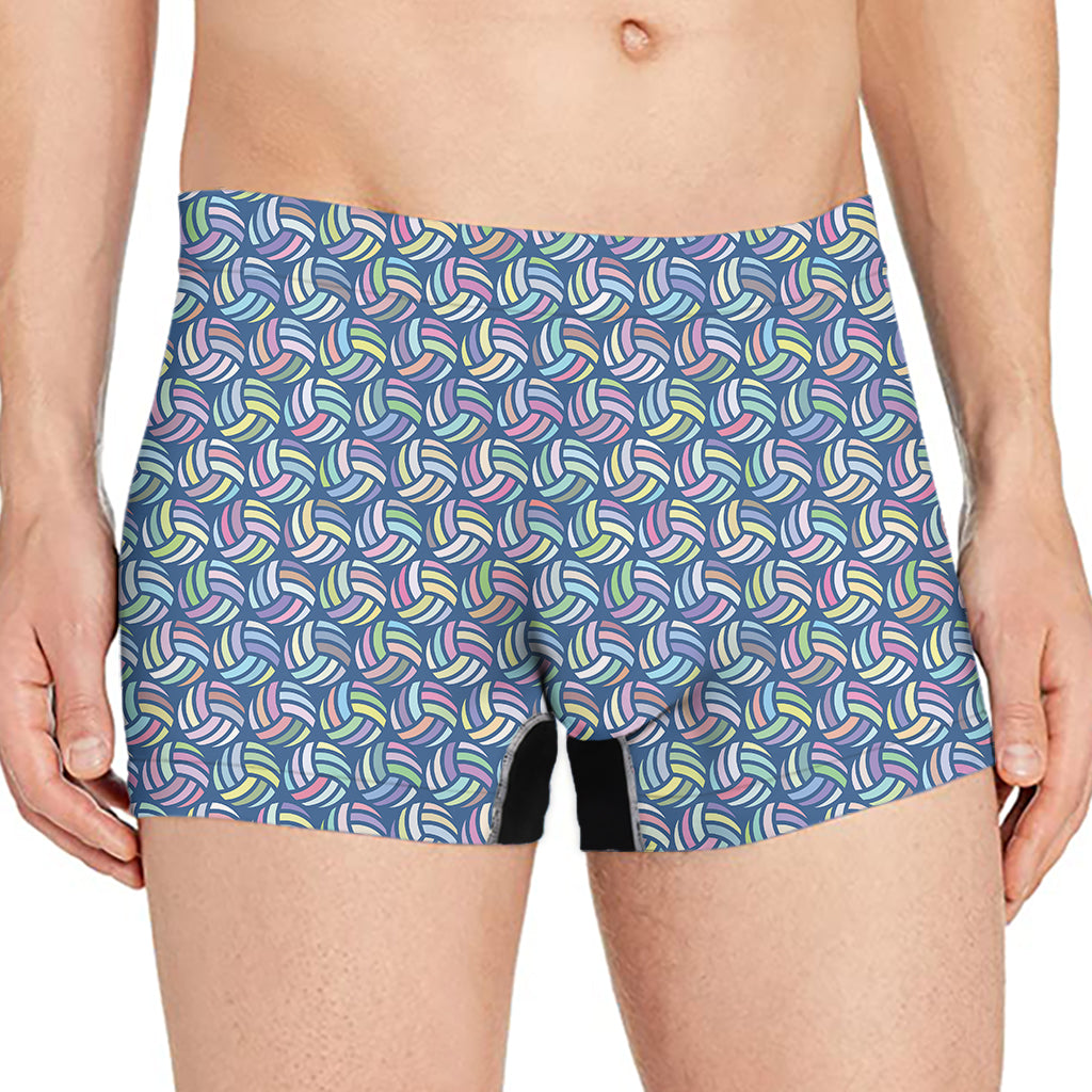 Pastel Volleyball Pattern Print Men's Boxer Briefs
