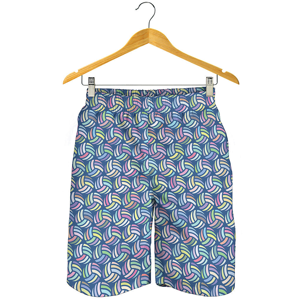 Pastel Volleyball Pattern Print Men's Shorts
