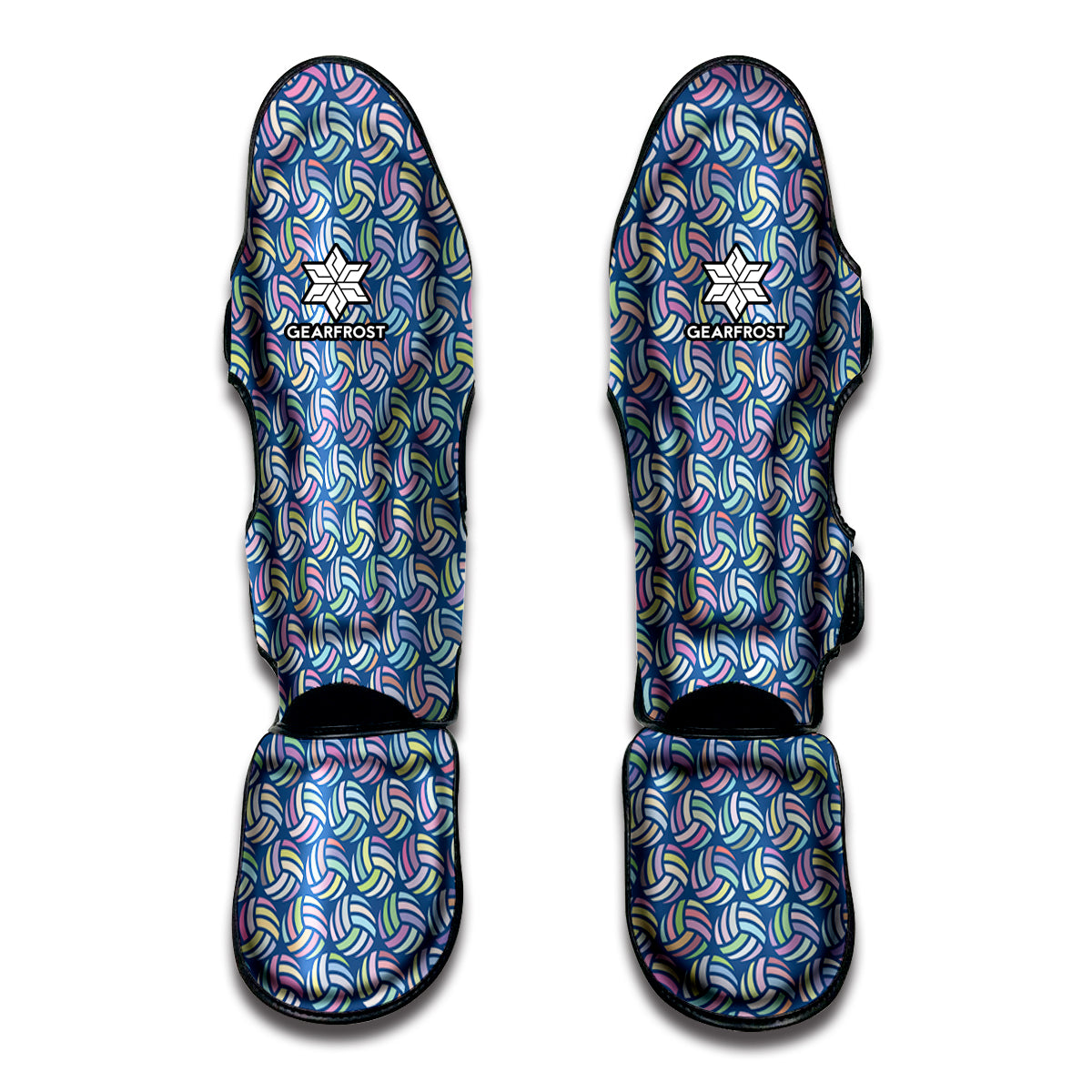 Pastel Volleyball Pattern Print Muay Thai Shin Guard