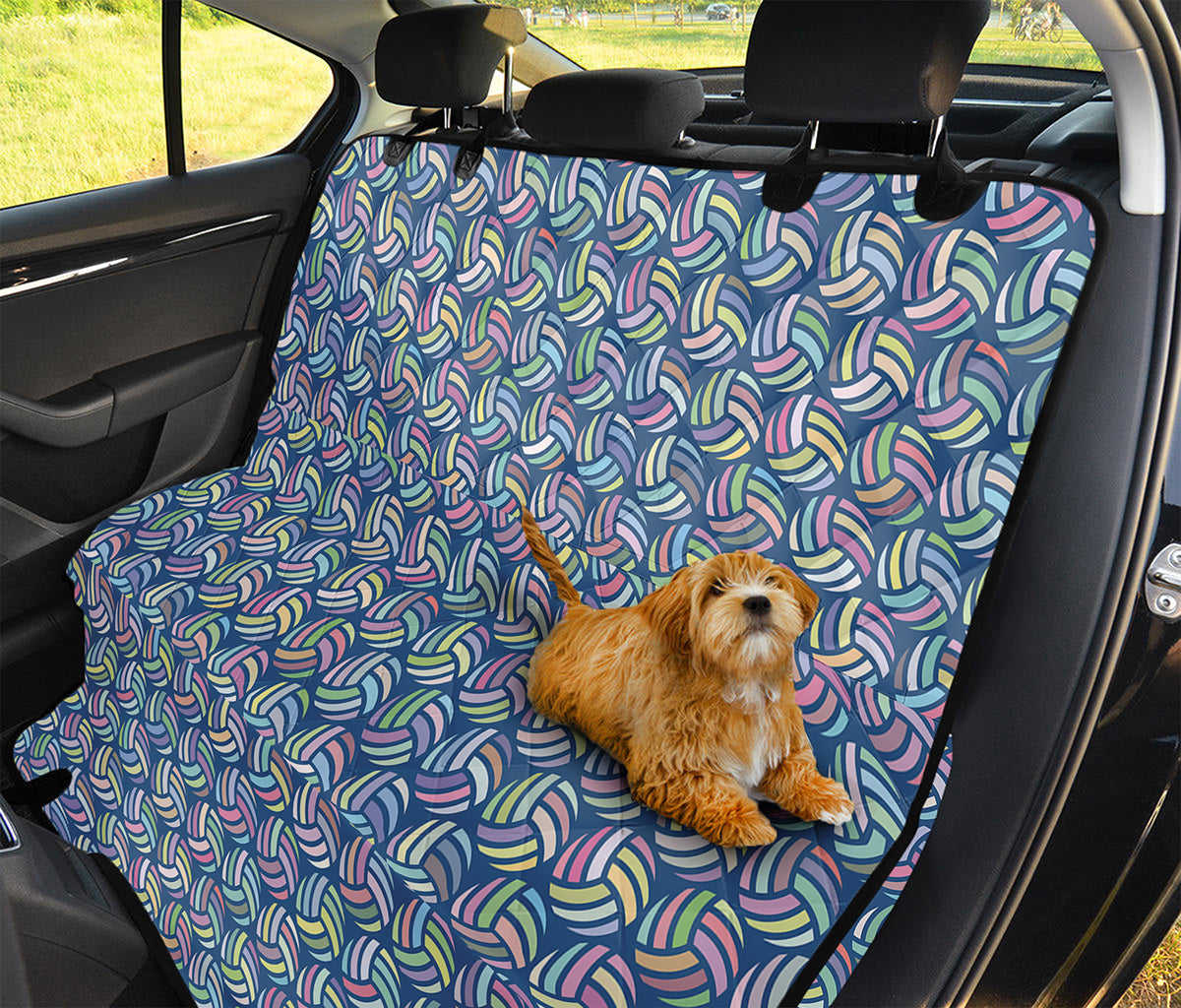 Pastel Volleyball Pattern Print Pet Car Back Seat Cover