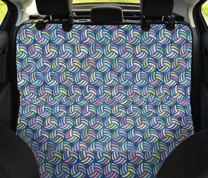 Pastel Volleyball Pattern Print Pet Car Back Seat Cover