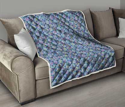 Pastel Volleyball Pattern Print Quilt
