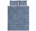 Pastel Volleyball Pattern Print Quilt Bed Set