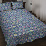 Pastel Volleyball Pattern Print Quilt Bed Set