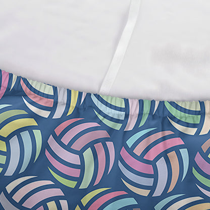 Pastel Volleyball Pattern Print Sofa Cover