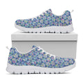 Pastel Volleyball Pattern Print White Running Shoes