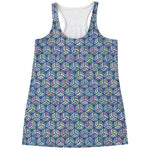 Pastel Volleyball Pattern Print Women's Racerback Tank Top