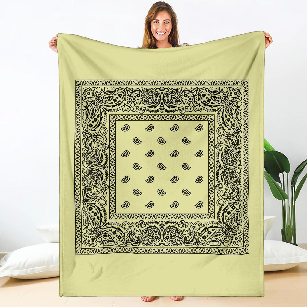 Pastel Yellow Bandana Blanket