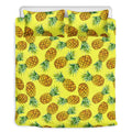 Pastel Yellow Pineapple Pattern Print Duvet Cover Bedding Set