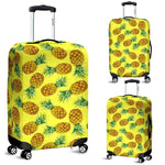 Pastel Yellow Pineapple Pattern Print Luggage Cover GearFrost