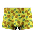 Pastel Yellow Pineapple Pattern Print Men's Boxer Briefs