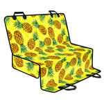 Pastel Yellow Pineapple Pattern Print Pet Car Back Seat Cover