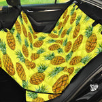 Pastel Yellow Pineapple Pattern Print Pet Car Back Seat Cover