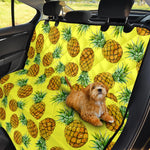 Pastel Yellow Pineapple Pattern Print Pet Car Back Seat Cover