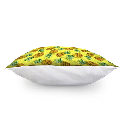 Pastel Yellow Pineapple Pattern Print Pillow Cover