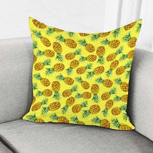 Pastel Yellow Pineapple Pattern Print Pillow Cover