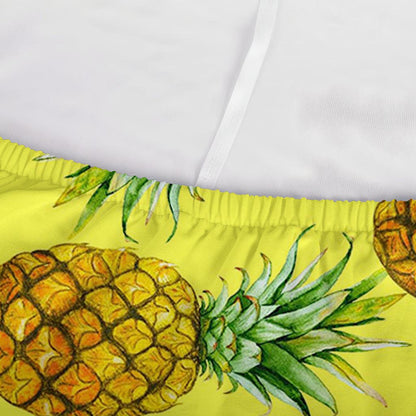 Pastel Yellow Pineapple Pattern Print Sofa Cover