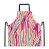 Pastel Zebra Pattern Print Apron