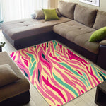 Pastel Zebra Pattern Print Area Rug GearFrost