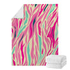 Pastel Zebra Pattern Print Blanket