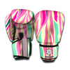 Pastel Zebra Pattern Print Boxing Gloves