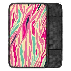 Pastel Zebra Pattern Print Car Center Console Cover