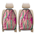 Pastel Zebra Pattern Print Car Seat Organizers