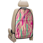 Pastel Zebra Pattern Print Car Seat Organizers