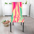 Pastel Zebra Pattern Print Dining Chair Slipcover
