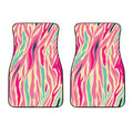 Pastel Zebra Pattern Print Front Car Floor Mats