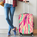 Pastel Zebra Pattern Print Luggage Cover
