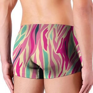 Pastel Zebra Pattern Print Men's Boxer Briefs