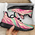 Pastel Zebra Pattern Print Mesh Knit Shoes