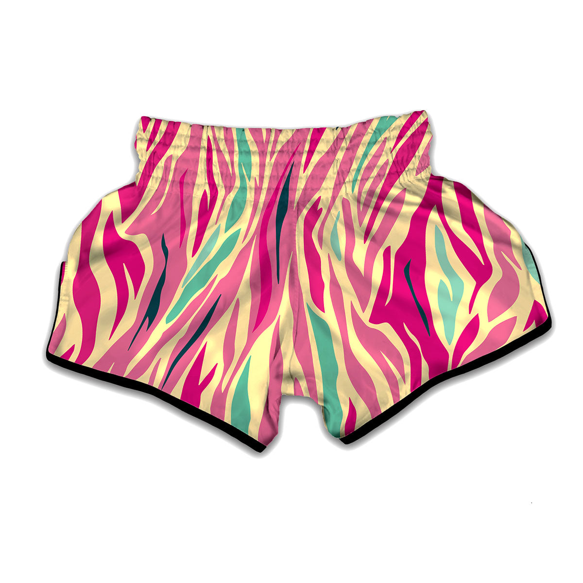 Pastel Zebra Pattern Print Muay Thai Boxing Shorts