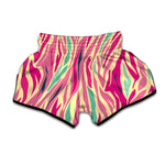 Pastel Zebra Pattern Print Muay Thai Boxing Shorts