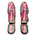 Pastel Zebra Pattern Print Muay Thai Shin Guards
