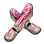 Pastel Zebra Pattern Print Muay Thai Shin Guard